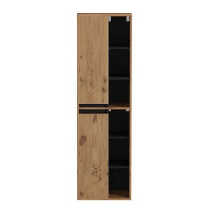 Badezimmerschrank VODA 50 x 33 x 170 cm braun/schwarz