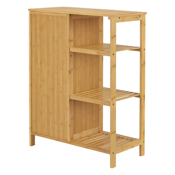 Mobiletto da bagno in bambù Vetlanda 87x66x33 cm 