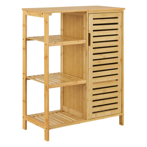 Mobiletto da bagno in bambù Vetlanda 87x66x33 cm 