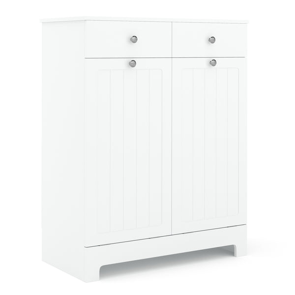 Wäscheschrank mit 2 Fächer FONTANA 78 x 38 x 89 cm weiss