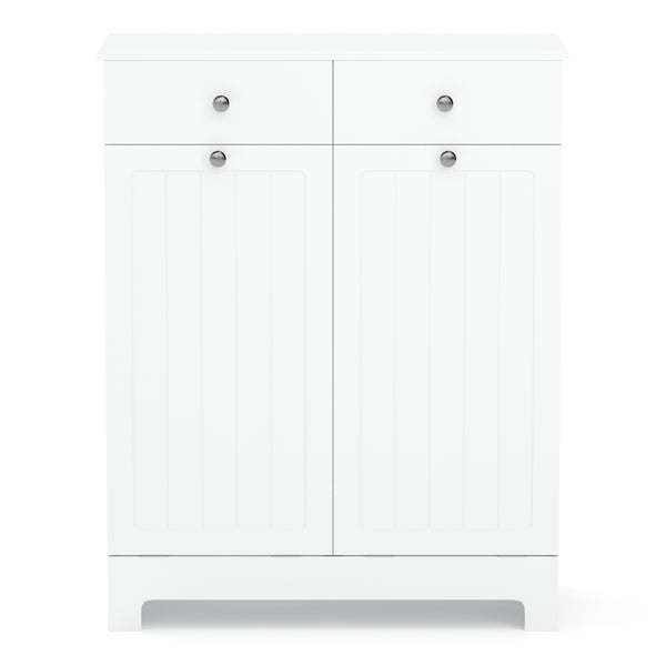 Wäscheschrank mit 2 Fächer FONTANA 78 x 38 x 89 cm weiss