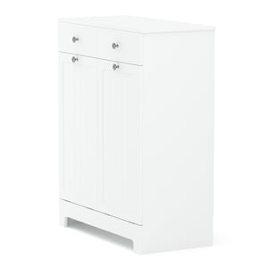 Wäscheschrank mit 2 Fächer FONTANA 78 x 38 x 89 cm weiss