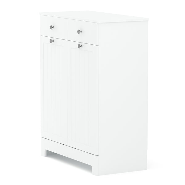 Wäscheschrank mit 2 Fächer FONTANA 78 x 38 x 89 cm weiss