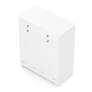 Wäscheschrank mit 2 Fächer FONTANA 78 x 38 x 89 cm weiss