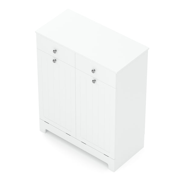 Wäscheschrank mit 2 Fächer FONTANA 78 x 38 x 89 cm weiss