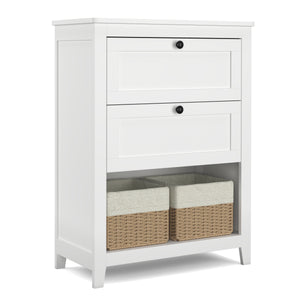 Badezimmerschrank mit 2 Körben 60 x 30 x 80 cm weiss