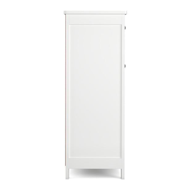 Badezimmerschrank mit 2 Körben 60 x 30 x 80 cm weiss