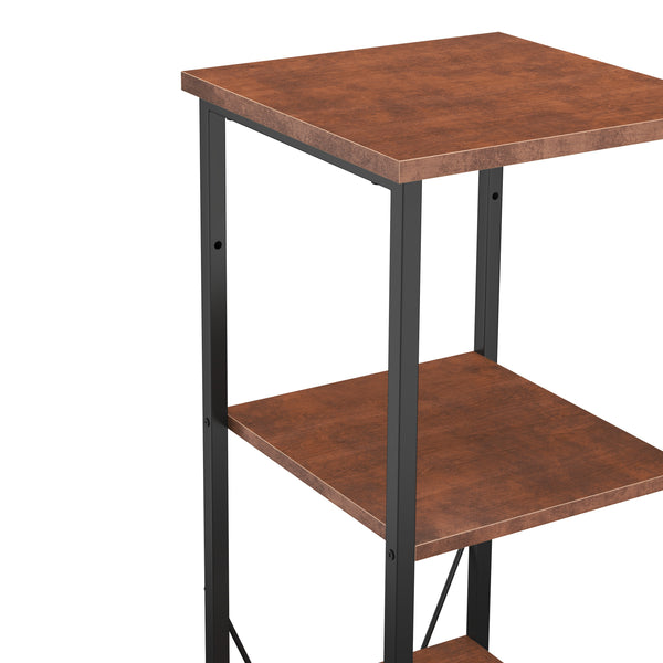 Badezimmerregal mit 3 Stoffschubladen 30 x 141 cm braun/schwarz
