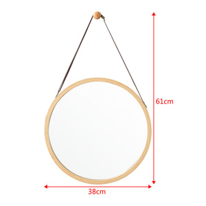 Specchio da parete in bambù Bykle rotondo 38cm