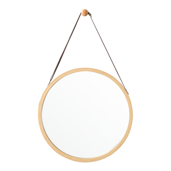 Specchio da parete in bambù Bykle rotondo 38cm