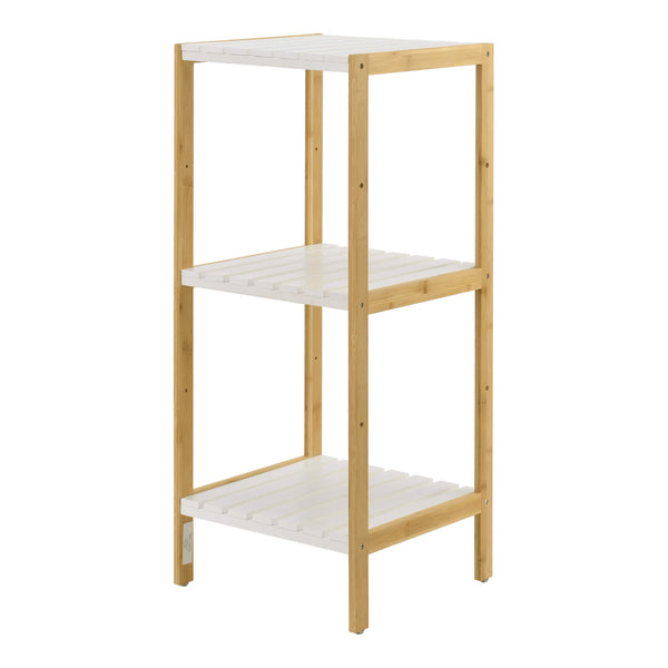 Étagère de salle de bain Balsfjord à 3 niveaux, 33 x 34 x 80 cm, en bambou