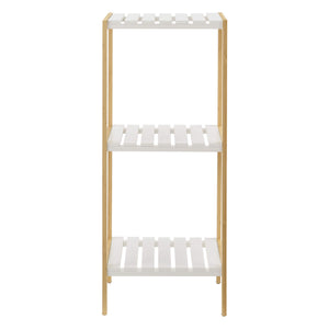 Étagère de salle de bain Balsfjord à 3 niveaux, 33 x 34 x 80 cm, en bambou