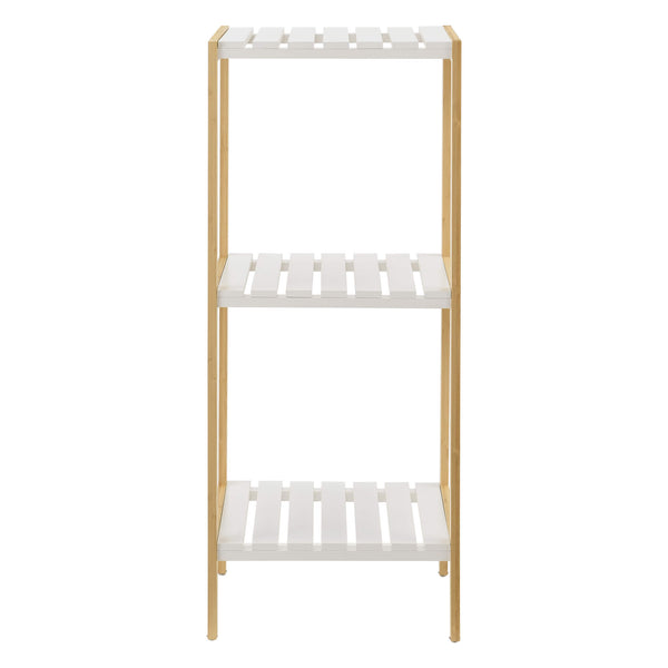 Étagère de salle de bain Balsfjord à 3 niveaux, 33 x 34 x 80 cm, en bambou