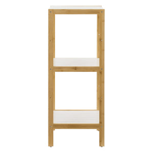 Étagère de salle de bain Balsfjord à 3 niveaux, 33 x 34 x 80 cm, en bambou