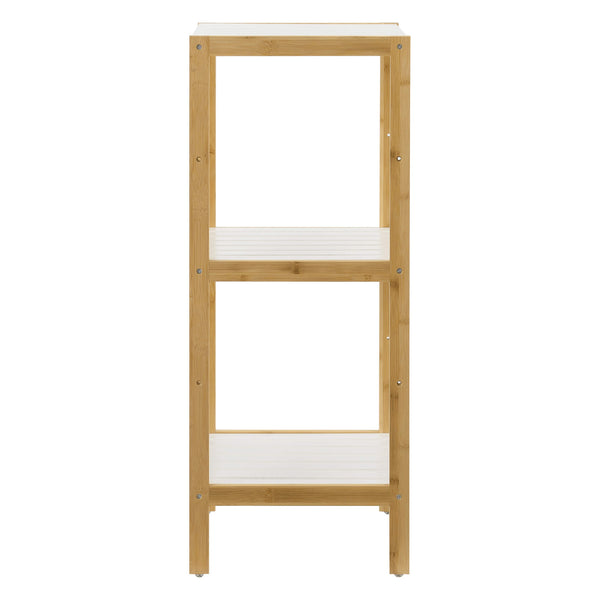 Étagère de salle de bain Balsfjord à 3 niveaux, 33 x 34 x 80 cm, en bambou