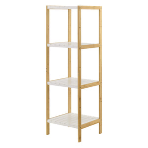 Étagère de salle de bain Balsfjord à 4 niveaux, 33 x 34 x 110 cm, en bambou 