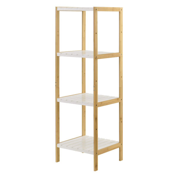 Étagère de salle de bain Balsfjord à 4 niveaux, 33 x 34 x 110 cm, en bambou 