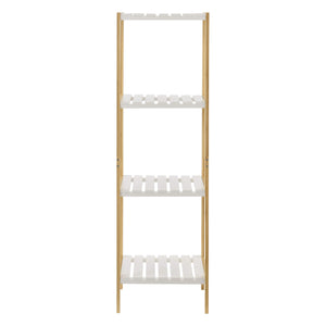 Étagère de salle de bain Balsfjord à 4 niveaux, 33 x 34 x 110 cm, en bambou 
