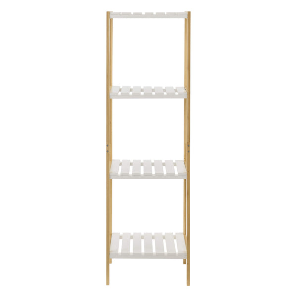 Étagère de salle de bain Balsfjord à 4 niveaux, 33 x 34 x 110 cm, en bambou 
