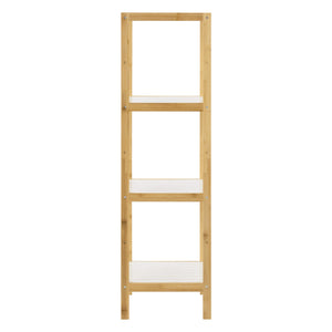 Étagère de salle de bain Balsfjord à 4 niveaux, 33 x 34 x 110 cm, en bambou 