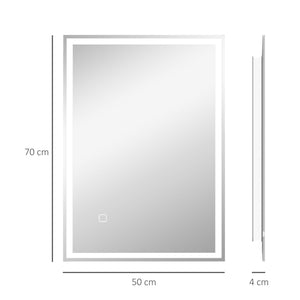 Badspiegel Badezimmerspiegel mit LED-Leuchte 80x60cm