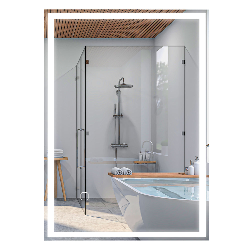 Bathroom mirror with LED light 80x60cm