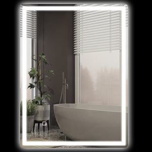 Badspiegel mit Beleuchtung LED 80x60cm Touchschalter