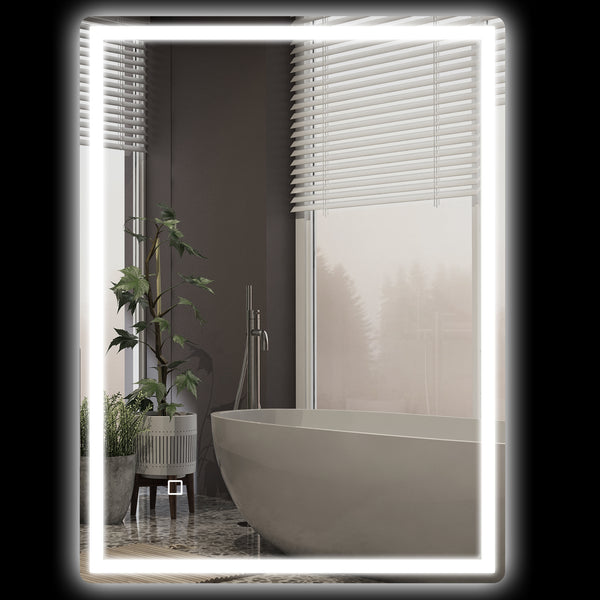 Badspiegel mit Beleuchtung LED 80x60cm Touchschalter