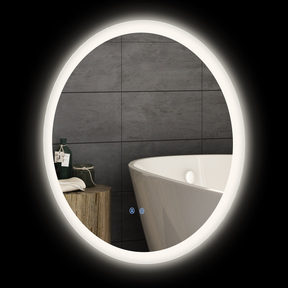 Bathroom mirror with lighting Ø70cm wall mirror LED