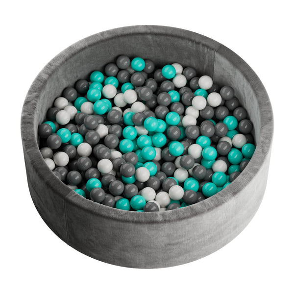 Bällebad 90 x 30 cm grau mit 200 Spielbällen