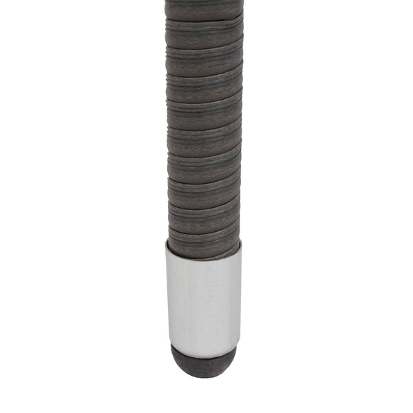 Balkon Sitzgruppe Poly-Rattan 7tlg. Garnitur-Lounge grau Kissen dunkelgrau
