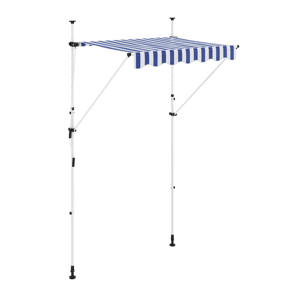 Balkonmarkise 150 x 150 cm blau/weiss