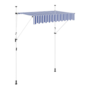 Balkonmarkise 200 x 120 cm blau/weiss