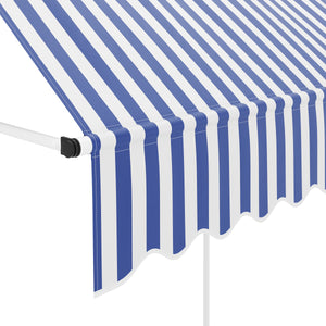 Balkonmarkise 200 x 120 cm blau/weiss