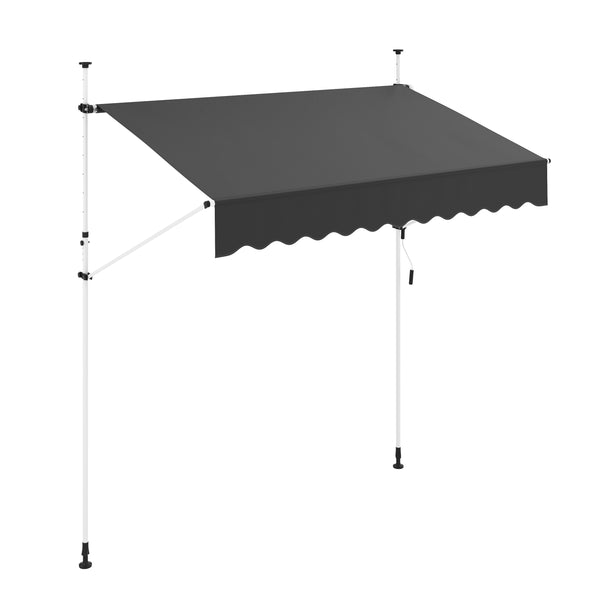 Balkonmarkise 250 x 120 cm anthrazit