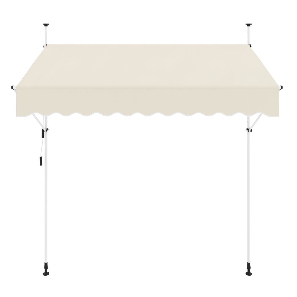 Tenda da sole per balcone 250 x 120 cm beige
