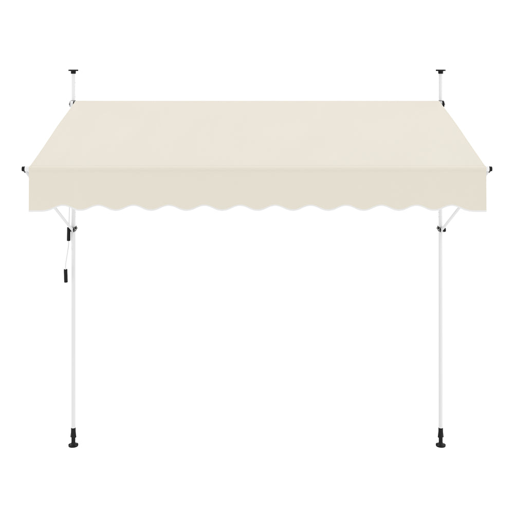 Balcony awning 300 x 120 cm beige
