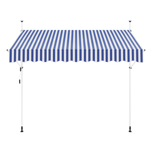 Balkonmarkise 300 x 120 cm blau/weiss