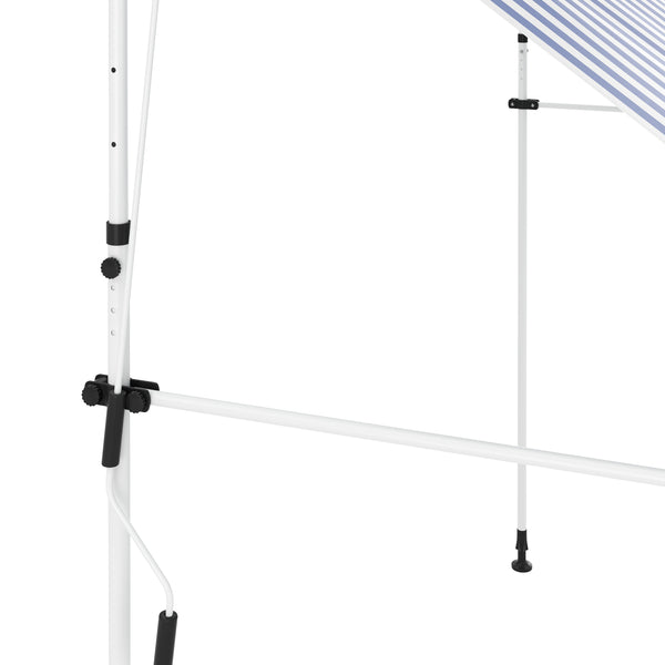 Balkonmarkise 300 x 120 cm blau/weiss