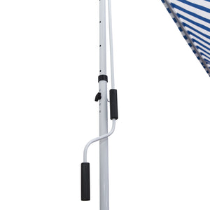 Balkonmarkise 300 x 150cm Blau Sonnenstore Teleskop