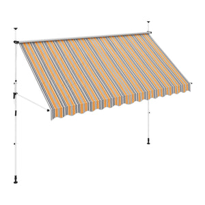 Balkonmarkise 350 x 150 cm gelb/blau