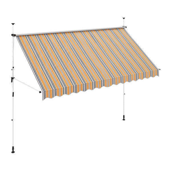 Balkonmarkise 350 x 150 cm gelb/blau