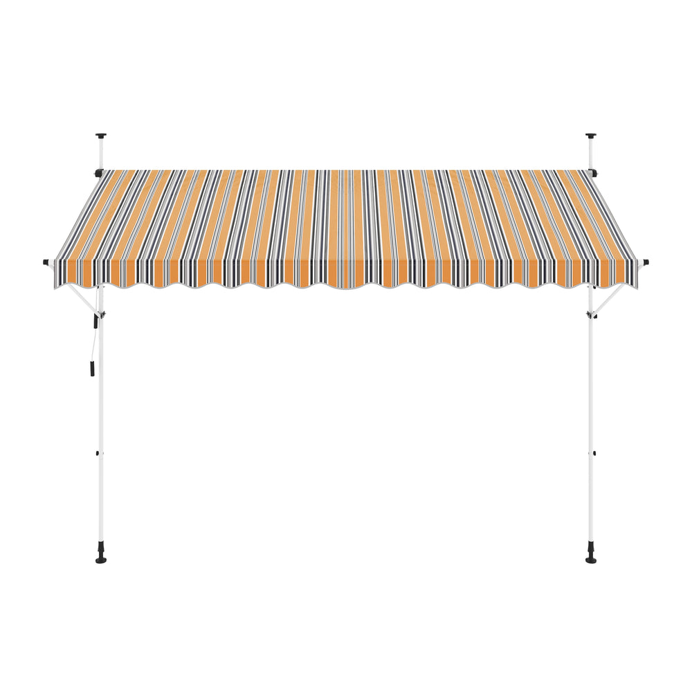 Balcony awning 350 x 150 cm yellow/blue