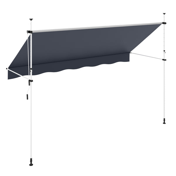 Balkonmarkise 400 x 120 cm anthrazit