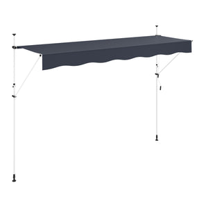 Balkonmarkise 400 x 120 cm anthrazit