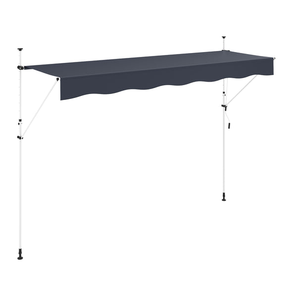 Balkonmarkise 400 x 120 cm anthrazit