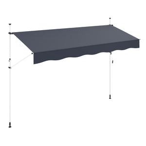 Balkonmarkise 400 x 120 cm anthrazit