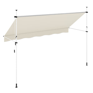 Balkonmarkise 400 x 120 cm beige