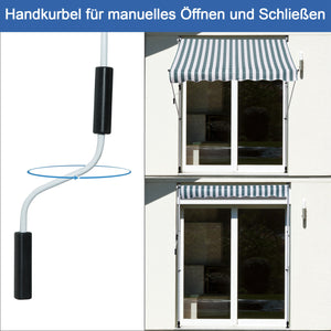 Balkonmarkise Sonnenstore Teleskop 200 x 150cm Grün