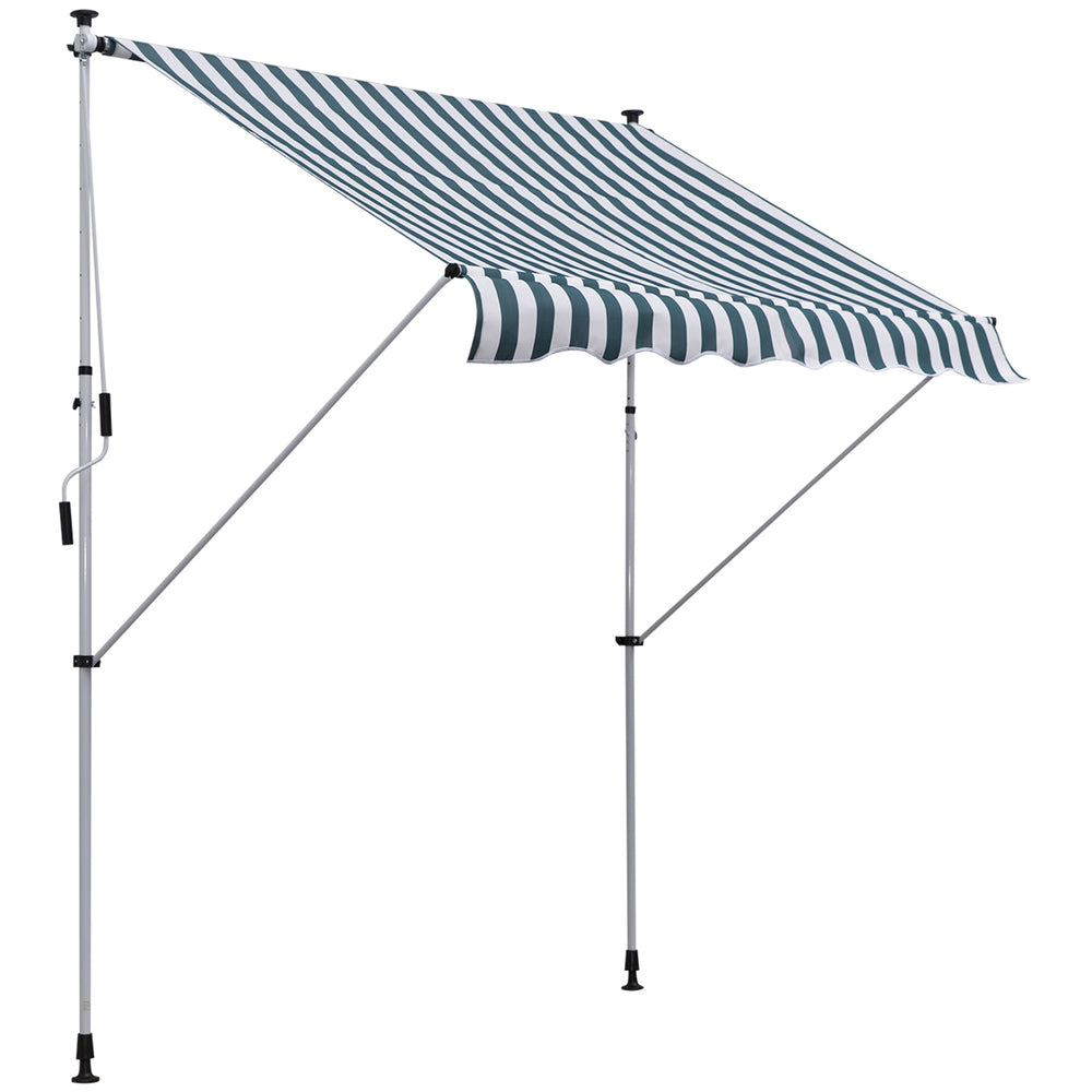 Balcony awning, sunshade, telescopic, 200 x 150cm, green